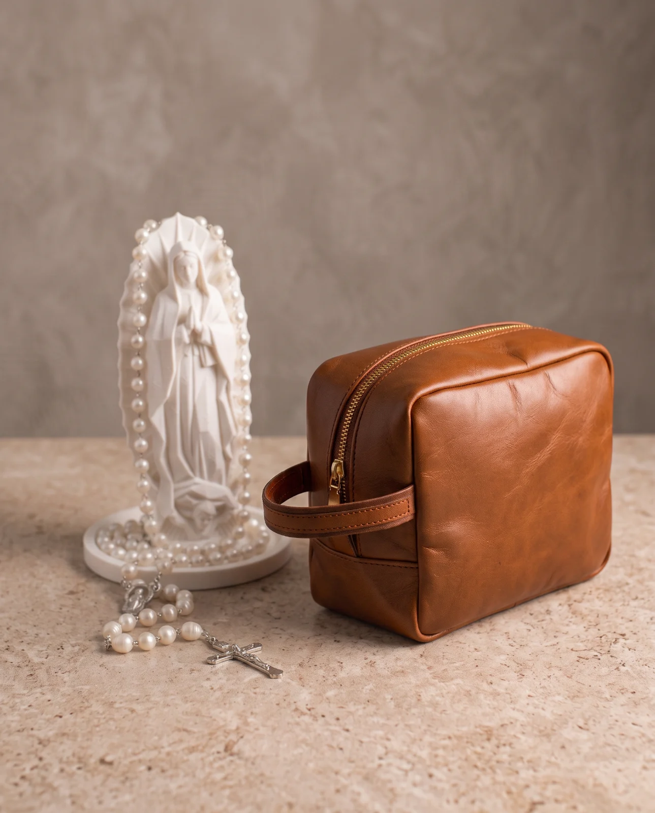 Tas Romo — Dopp Kit Kulit Pull-up — foto tambahan